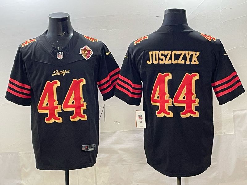 Men 2025 San Francisco 49ers #44 Juszczyk black 5th generation Nike Limited NFL Jersey style 038